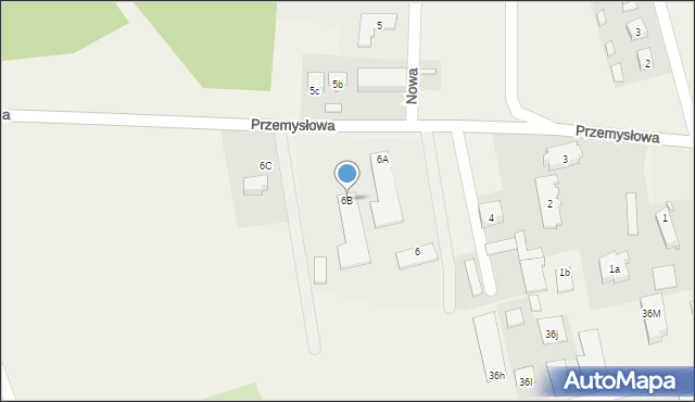 Piecki, Przemysłowa, 6B, mapa Piecki