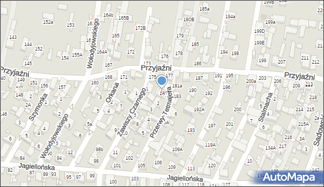 Piekary Śląskie, Przerwy-Tetmajera Kazimierza, 1A, mapa Piekary Śląskie