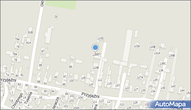 Piekary Śląskie, Przyjaźni, 110C, mapa Piekary Śląskie