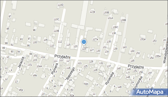 Piekary Śląskie, Przyjaźni, 123, mapa Piekary Śląskie