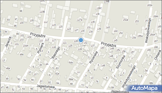 Piekary Śląskie, Przyjaźni, 129, mapa Piekary Śląskie