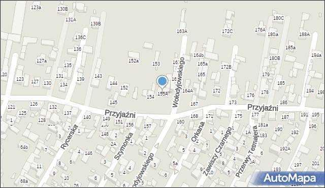 Piekary Śląskie, Przyjaźni, 155A, mapa Piekary Śląskie