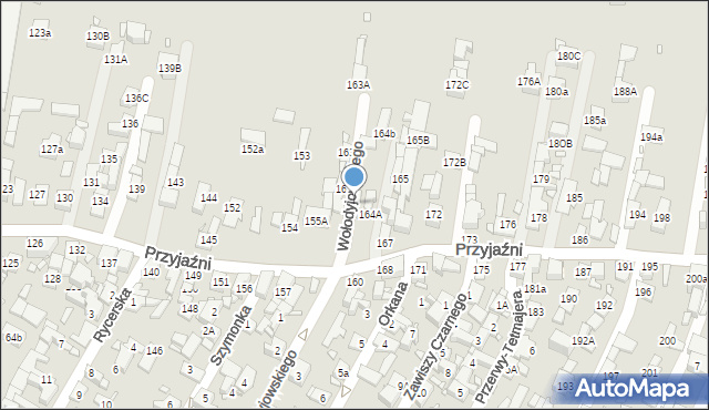 Piekary Śląskie, Przyjaźni, 164, mapa Piekary Śląskie