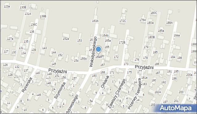 Piekary Śląskie, Przyjaźni, 164A, mapa Piekary Śląskie