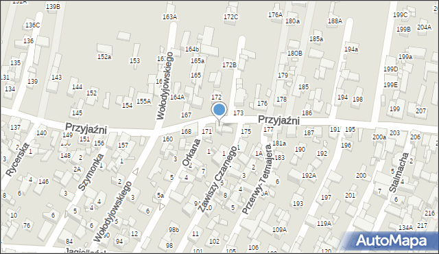 Piekary Śląskie, Przyjaźni, 171A, mapa Piekary Śląskie