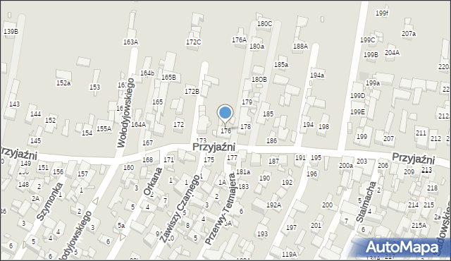 Piekary Śląskie, Przyjaźni, 176, mapa Piekary Śląskie
