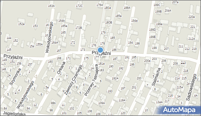 Piekary Śląskie, Przyjaźni, 181, mapa Piekary Śląskie