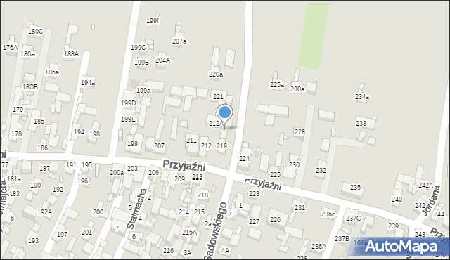 Piekary Śląskie, Przyjaźni, 222, mapa Piekary Śląskie