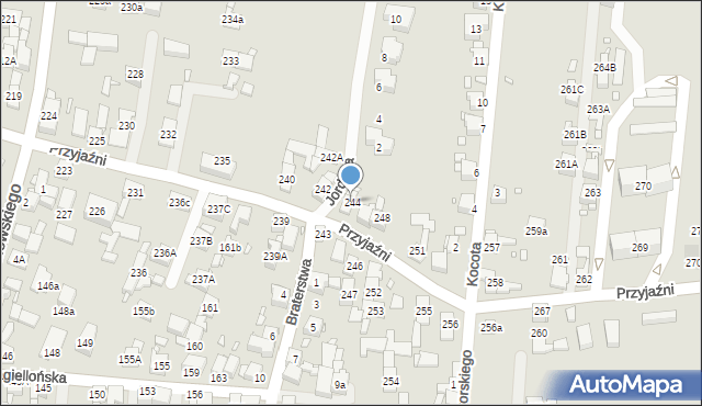 Piekary Śląskie, Przyjaźni, 244, mapa Piekary Śląskie