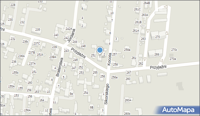 Piekary Śląskie, Przyjaźni, 251A, mapa Piekary Śląskie