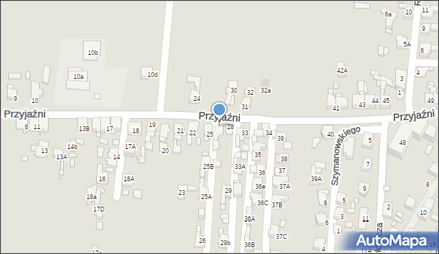 Piekary Śląskie, Przyjaźni, 27, mapa Piekary Śląskie