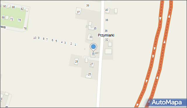Pielgrzymowice, Przymiarki, 31, mapa Pielgrzymowice