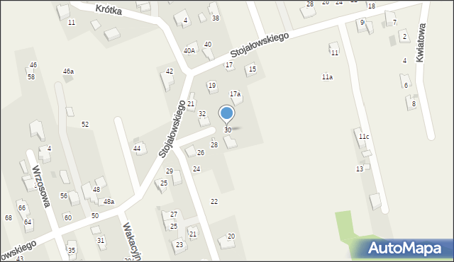 Pietrzykowice, Przelotowa, 30, mapa Pietrzykowice