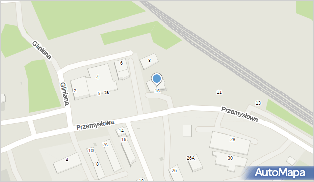 Piła, Przemysłowa, 1A, mapa Piły
