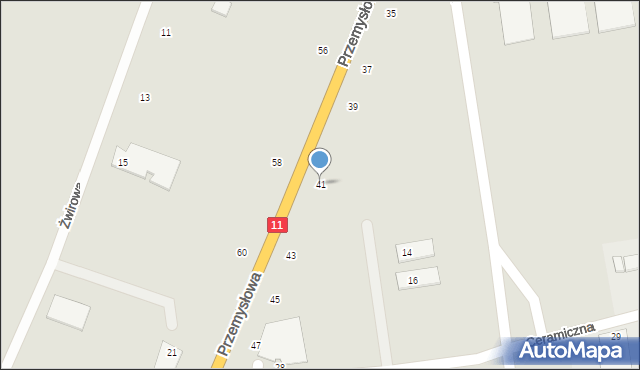 Piła, Przemysłowa, 41, mapa Piły