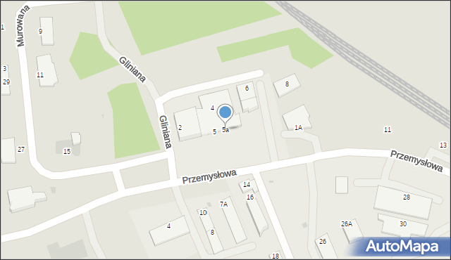 Piła, Przemysłowa, 5a, mapa Piły