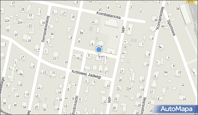 Pilawa, Przedszkolaków, 3, mapa Pilawa