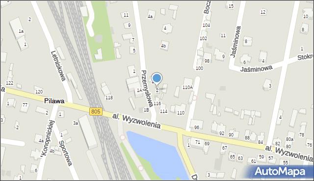 Pilawa, Przemysłowa, 2, mapa Pilawa