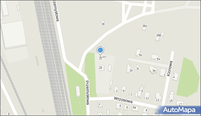 Pilawa, Przemysłowa, 32, mapa Pilawa