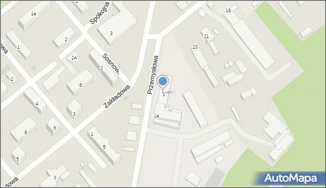 Pionki, Przemysłowa, 1, mapa Pionki