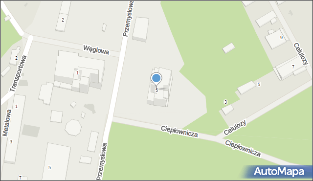 Pionki, Przemysłowa, 5, mapa Pionki