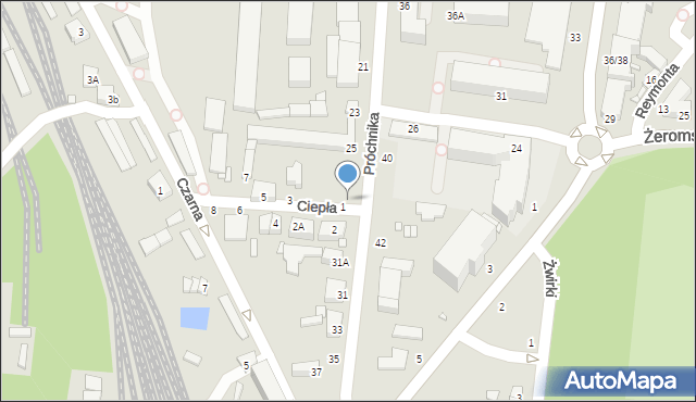 Piotrków Trybunalski, Próchnika Adama, 29, mapa Piotrków Trybunalski