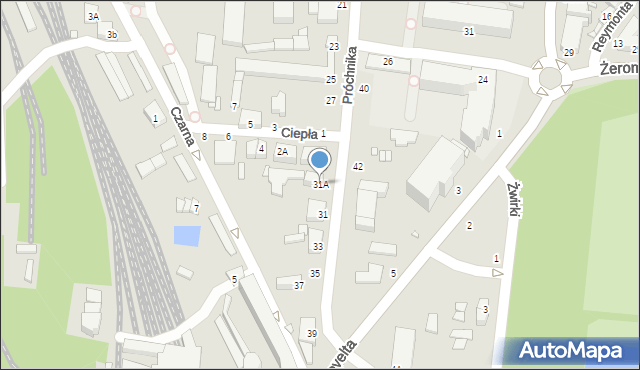 Piotrków Trybunalski, Próchnika Adama, 31A, mapa Piotrków Trybunalski