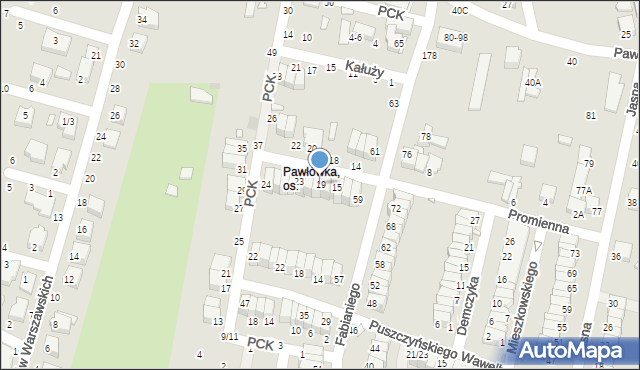 Piotrków Trybunalski, Promienna, 19, mapa Piotrków Trybunalski