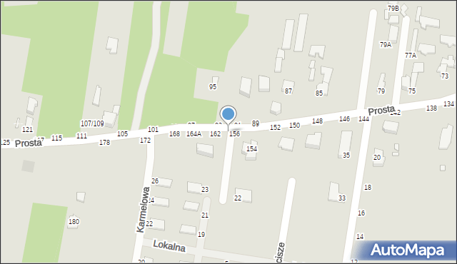 Piotrków Trybunalski, Prosta, 160, mapa Piotrków Trybunalski