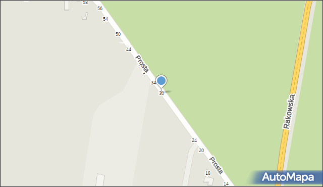 Piotrków Trybunalski, Prosta, 30, mapa Piotrków Trybunalski