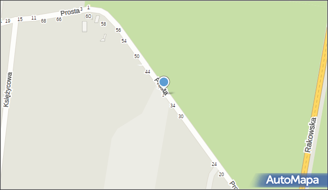 Piotrków Trybunalski, Prosta, 38, mapa Piotrków Trybunalski