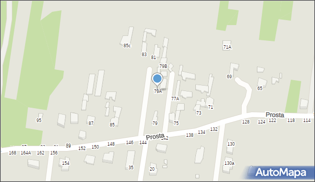 Piotrków Trybunalski, Prosta, 79A, mapa Piotrków Trybunalski