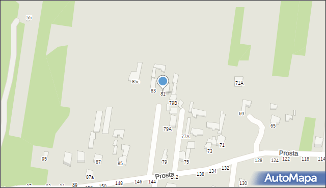 Piotrków Trybunalski, Prosta, 81, mapa Piotrków Trybunalski