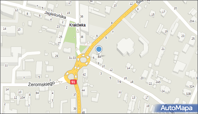 Piotrków Trybunalski, Przedborska, 8A, mapa Piotrków Trybunalski