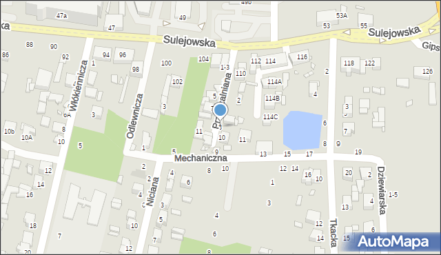 Piotrków Trybunalski, Przędzalniana, 8, mapa Piotrków Trybunalski