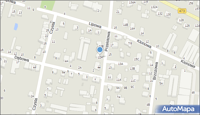 Piotrków Trybunalski, Przelotowa, 12A, mapa Piotrków Trybunalski