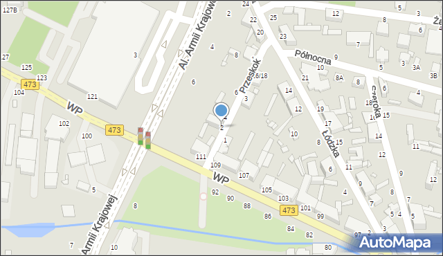 Piotrków Trybunalski, Przeskok, 2, mapa Piotrków Trybunalski