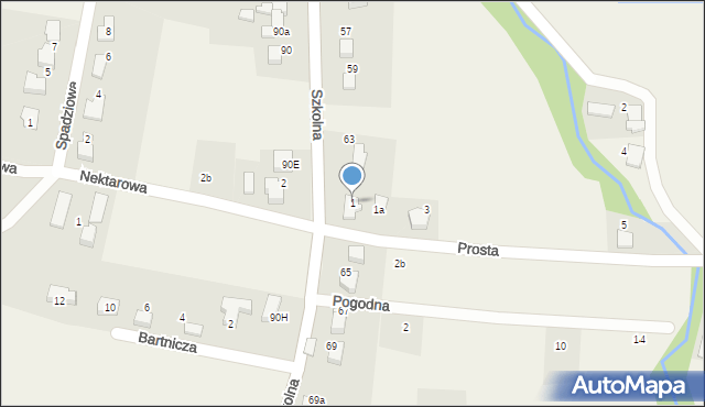 Pisarzowice, Prosta, 1, mapa Pisarzowice