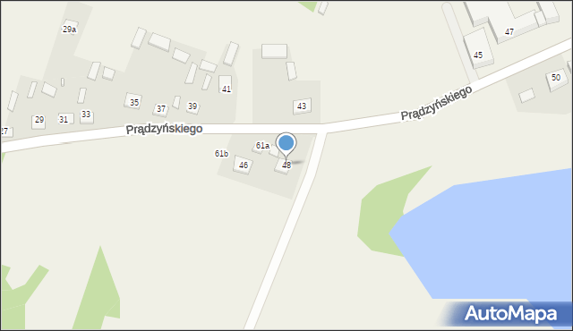 Płaska, Prądzyńskiego Ignacego, gen., 48, mapa Płaska