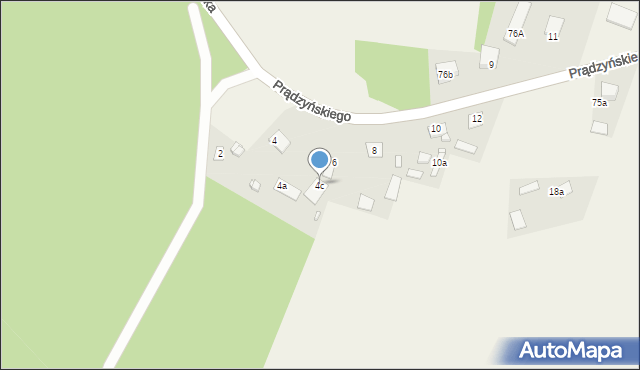 Płaska, Prądzyńskiego Ignacego, gen., 4c, mapa Płaska