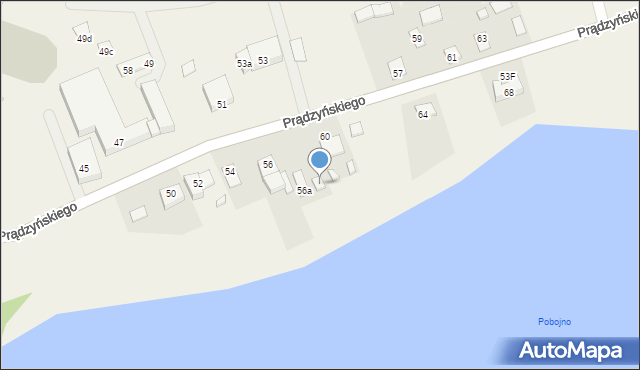 Płaska, Prądzyńskiego Ignacego, gen., 58a, mapa Płaska