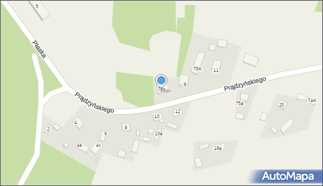 Płaska, Prądzyńskiego Ignacego, gen., 7, mapa Płaska