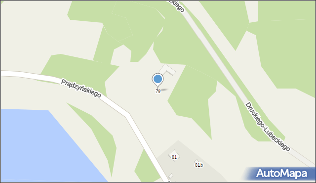 Płaska, Prądzyńskiego Ignacego, gen., 79, mapa Płaska