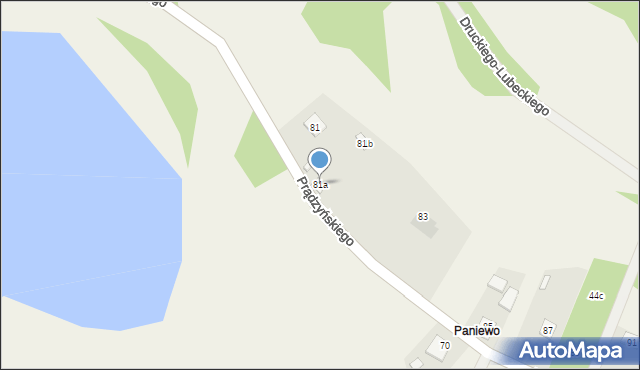 Płaska, Prądzyńskiego Ignacego, gen., 81a, mapa Płaska