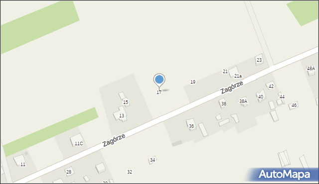 Pławno, Przedborska, 17, mapa Pławno