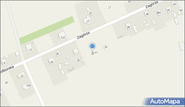 Pławno, Przedborska, 32, mapa Pławno
