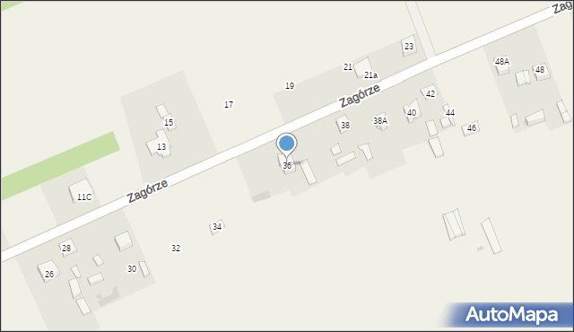 Pławno, Przedborska, 36, mapa Pławno