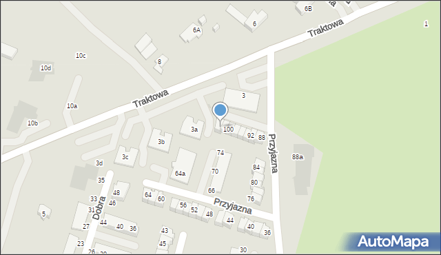 Płock, Przyjazna, 102, mapa Płock