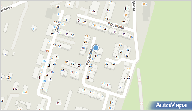 Płock, Przyjazna, 35, mapa Płock