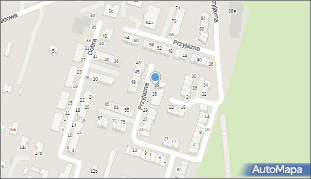 Płock, Przyjazna, 37, mapa Płock